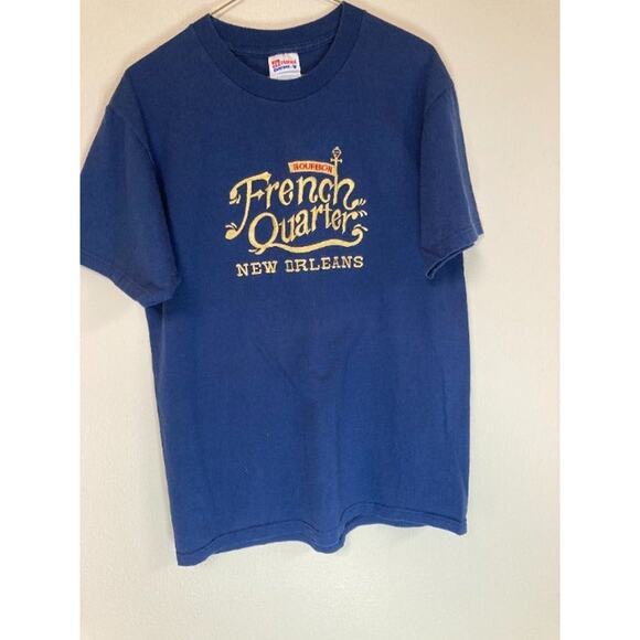 French Quarter Bourbon Street New Orleans T Shirt Embroidered Size Adult Medium - Picture 2 of 6
